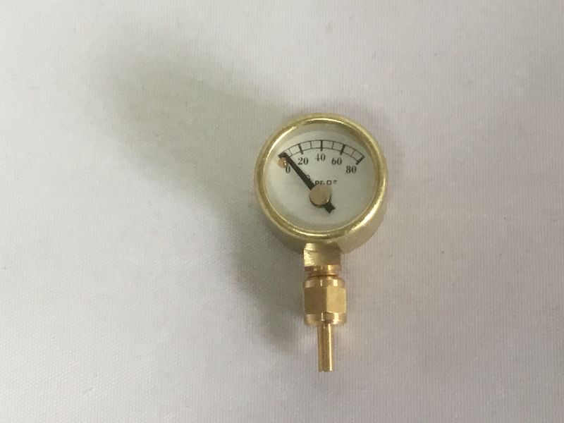 0-80 3/4 dia Brass pressure gauge.